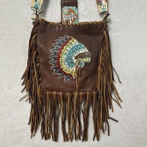 American Darling Western Crossbody Bag & Small Wallet Genuine Leather Fringe